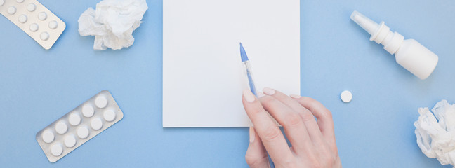 Concept of seasonal spring allergy