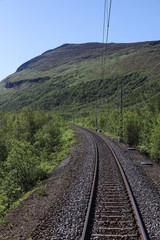 Train journey in North Sweden