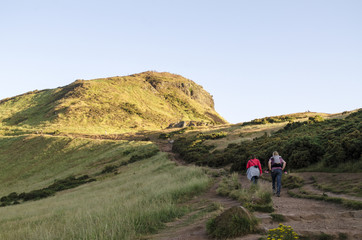 Fototapeta na wymiar Hiking Path up Hill