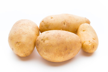 New potato isolated on the white background.
