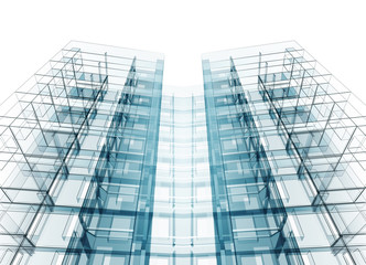 Construction architecture project. 3d rendering