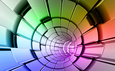 Naklejka premium Rainbow colors technology background