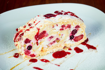 Sweet strawberry cake