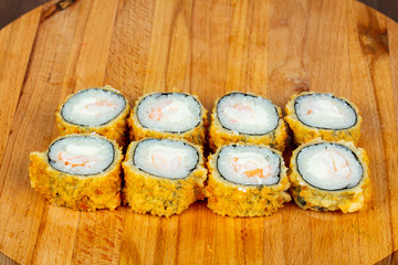 Hot roll with prawn