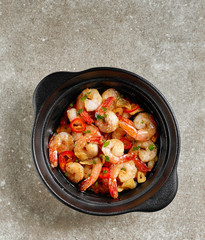 spicy garlic prawns