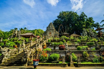 View of the most famous temple in Bali.  Pura Taman Saraswati temple also known as Lotus temple in Ubud, Bali Island. © Vlad Ispas