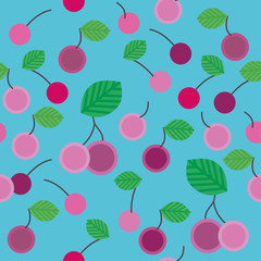 Seamless pattern with cherry