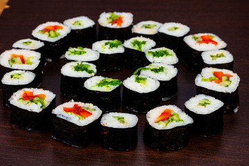 Delicious vegetarian rolls