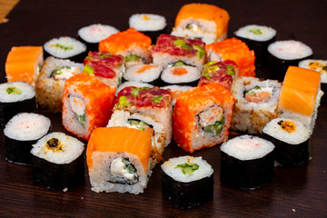 Delicious sushi platter