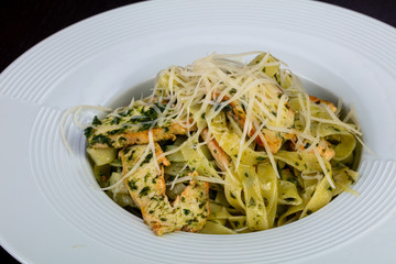 Delicious pasta pesto