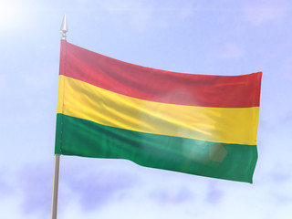 Flag of Bolivia with sun flare