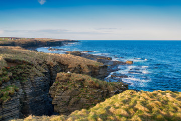 Cliffs at Nybster in Scotland