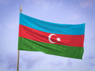Naklejka na ściany i meble Flag of Azerbaijan