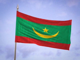 Naklejka na ściany i meble Flag of Mauritania
