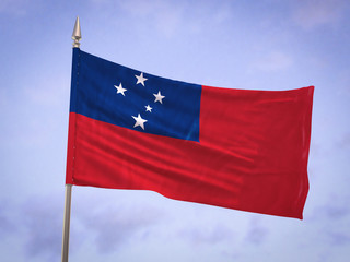 Naklejka na ściany i meble Flag of Samoa