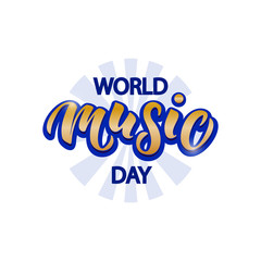 World Music Day typography lettering