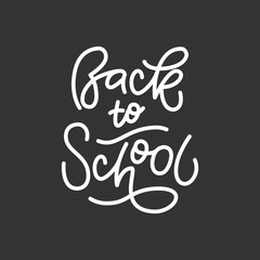 Back to school typography lettering