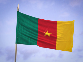 Naklejka na ściany i meble Flag of Cameroon
