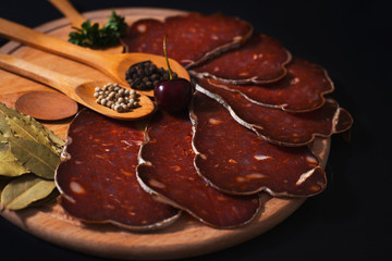 plate with dry meat