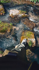 Crossing over a stream