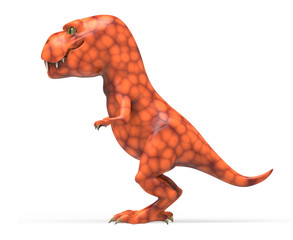 A large dinosaur TIREX. 3D illustration on white background © ladybirdanna