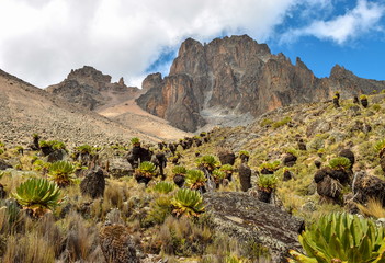 The peaks of Mount Kenya