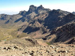 Rock formations at Mount Kenya