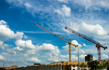 Construction Work Cranes