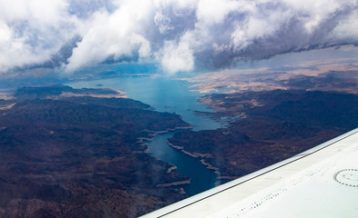 Desert Lake from Airplane