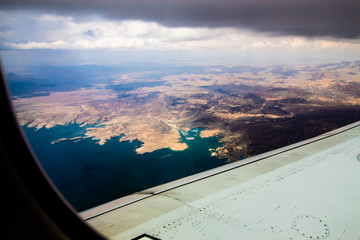 Desert Landscape from Airplane