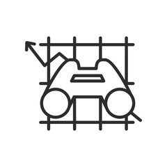 Business Strategy Related Vector Line Icon, Business Forecasting Icon