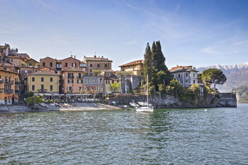 Panoramic view of Varenna, the famous town on Lake Como.