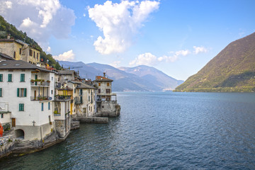 Fototapeta na wymiar Beautiful village of Brienno, on Lake Como - Italy