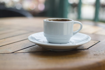 Turkish espresso coffee on the table