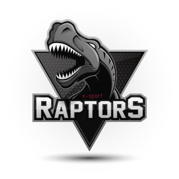 Modern professional dinosaur logo for a sport team