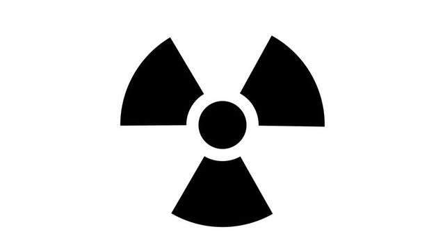 Nuclear symbol flashing icon loop