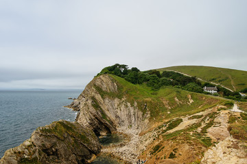 Fototapeta na wymiar Jurassic Coast in Britain, Dorset. Summer time
