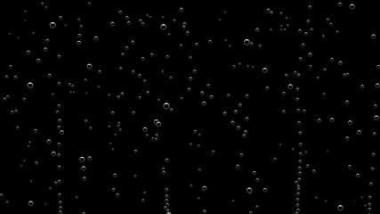 water bubbles on black background
