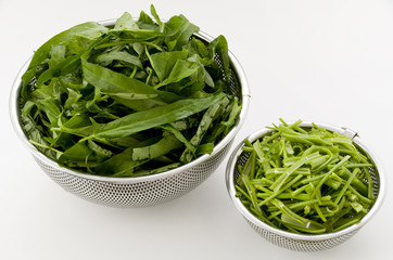 空芯菜（エンサイ）の葉と茎