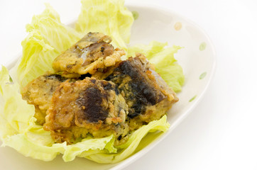 さば水煮のピカタ