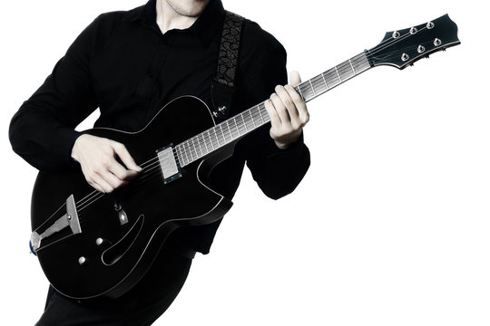 Guitar player. Guitarist playing electric guitar