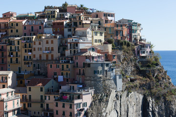 Fototapeta na wymiar Detail cityscape of a coastal town in Italy