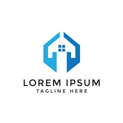 Abstract house hands logo design template. Premium real estate sign. Universal protection care home realty business vector icon. 