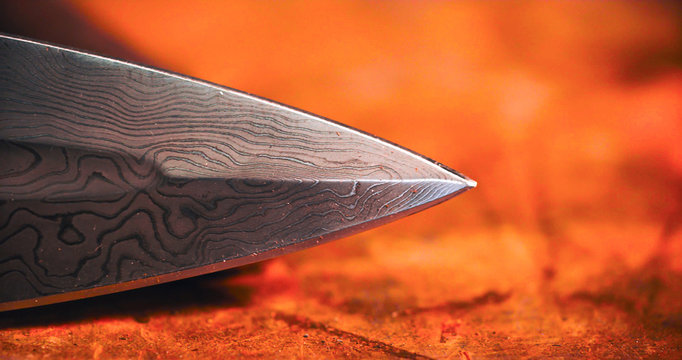 Detail of the tip of a medieval sword.