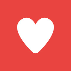 Vector icon concept of heart shape on red background