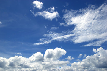 Obraz premium Blue sky white clouds Abstract