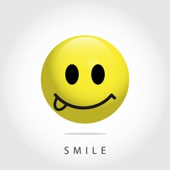 Fototapeta premium Smile Emoticon Vector Template Design Illustration