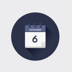 Day calendar with date November 6.