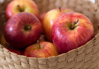 red apples in a basket