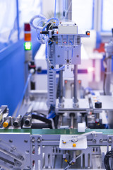 robot drill machine tool at mobile industrial manufacture factory